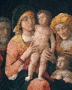 Andrea Mantegna The Madonna and Child with Saints Joseph, Elizabeth, and John the Baptist, distemper painting